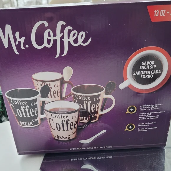 Mr.Coffee Bareggio Mug and Spoon Set, Café Americano - Picture 10 of 10